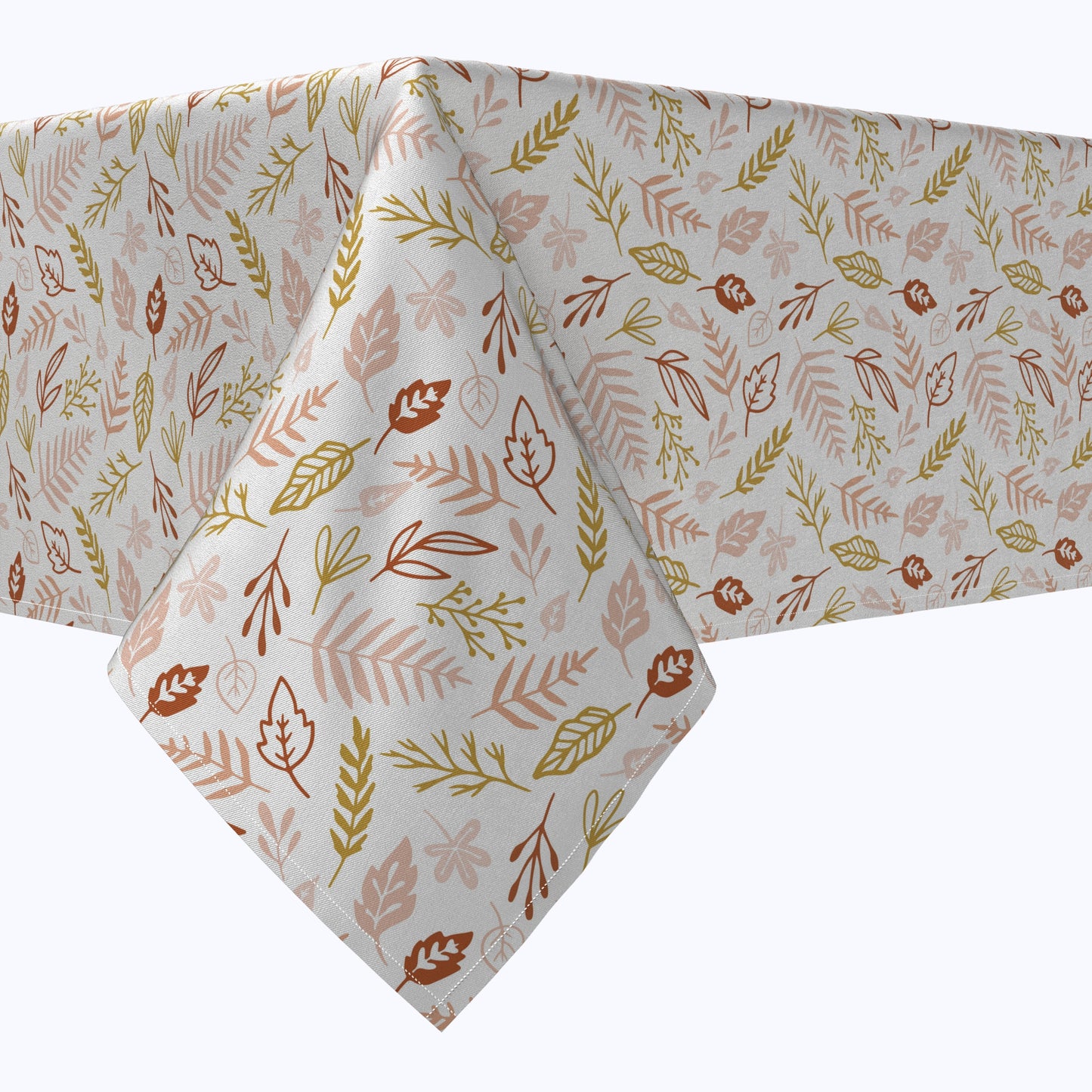 Simple Doodle Leaves Cotton Rectangles