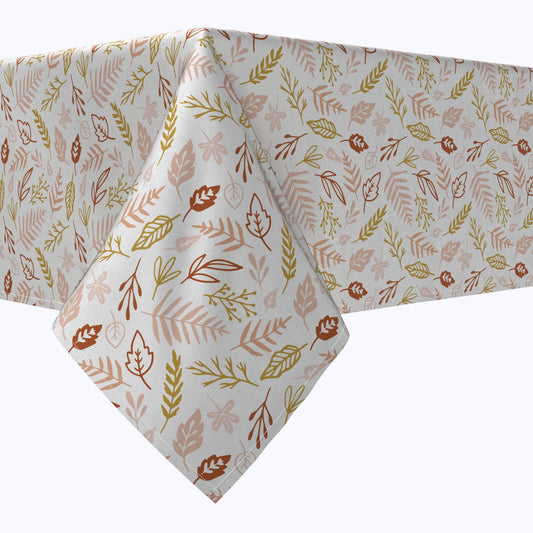 Simple Doodle Leaves Cotton Rectangles
