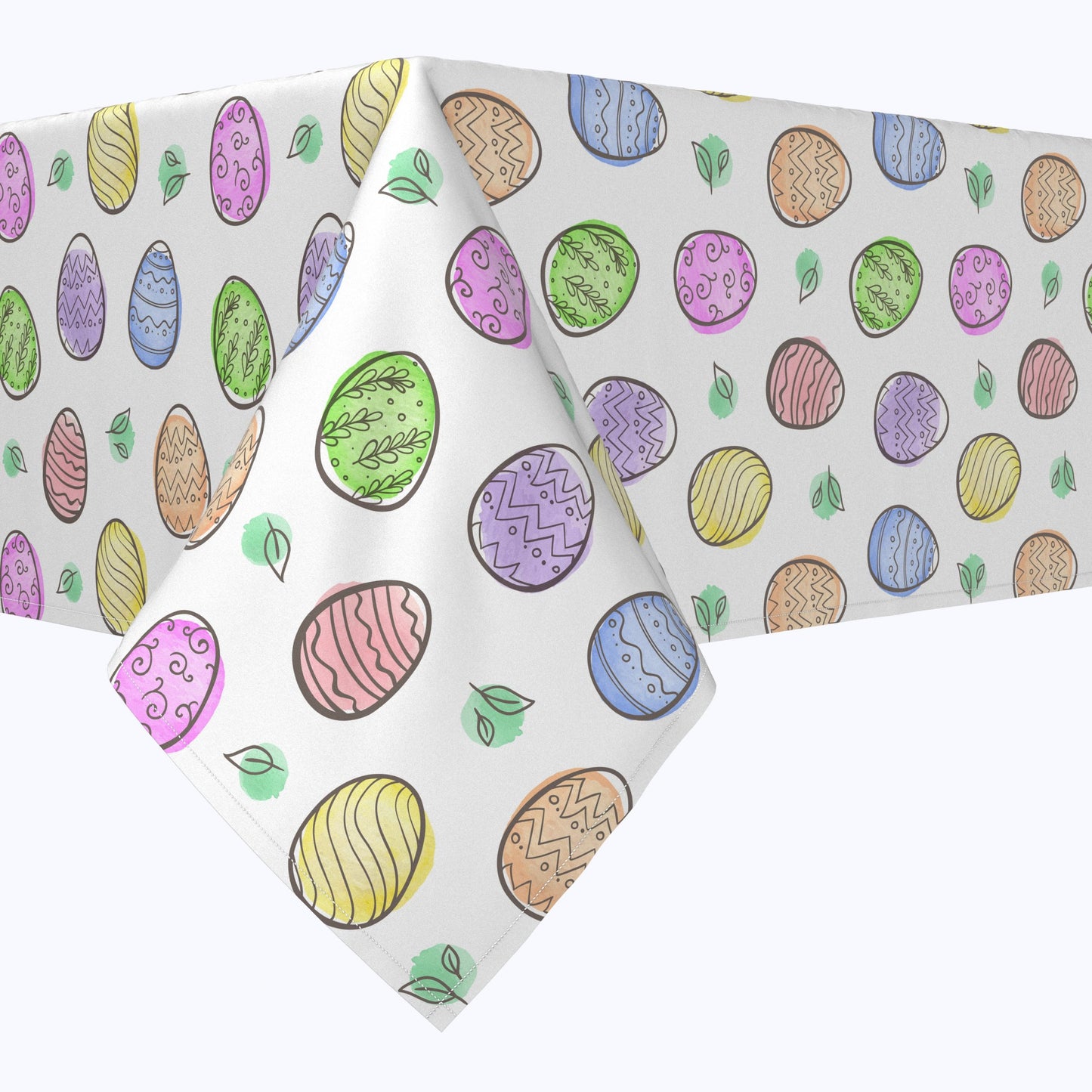 Simple Eggs and Watercolor Blots Rectangles
