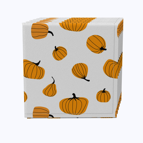 Simple Pumpkin Design Cotton Napkins