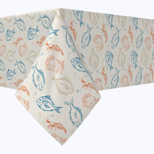 Sleeping Whales & Hot Air Balloons Cotton Rectangles