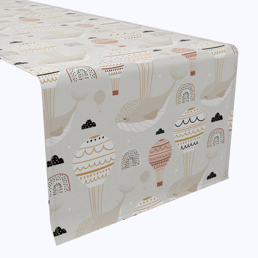Sleeping Whales & Hot Air Balloons Table Runners