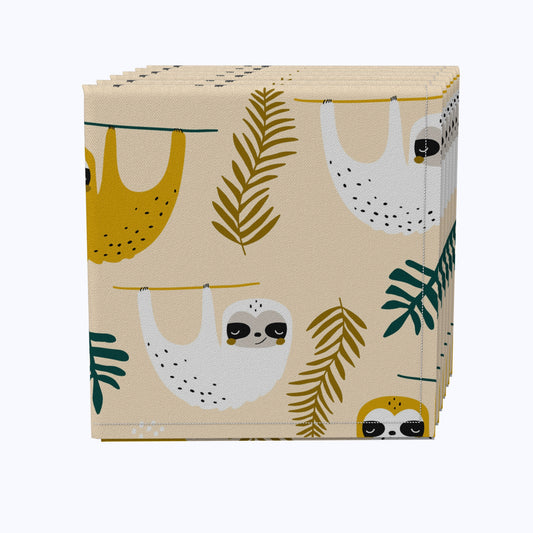 Sloths Hanging Around Napkins