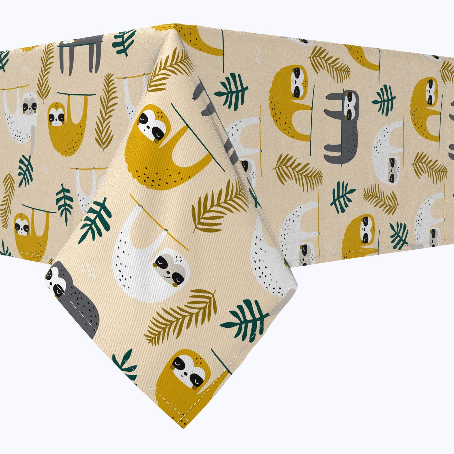 Sloths Hanging Around Cotton Rectangles