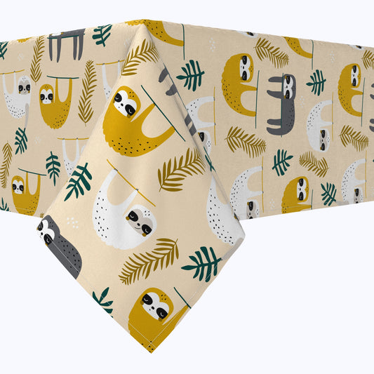 Sloths Hanging Around Cotton Rectangles