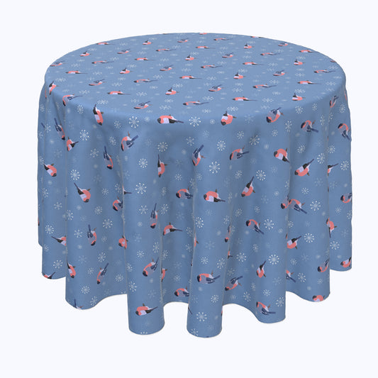 Snow Birds Round Tablecloths
