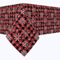 Snowflakes on Plaid Cotton Rectangles
