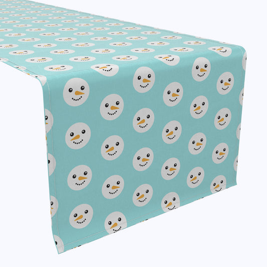 Snowman Faces Cotton Table Runners