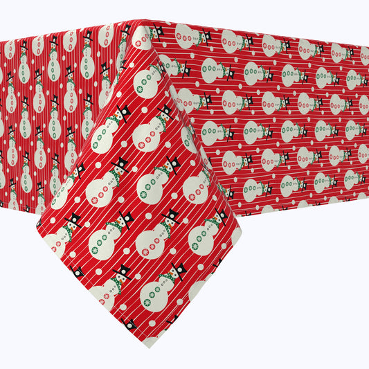 Snowman Stripe Cotton Squares