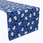Snowmen on Blue Background Cotton Table Runners