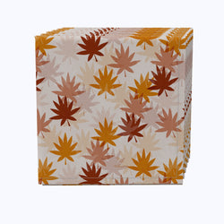 Stamped Maple Leaves Cotton Napkins