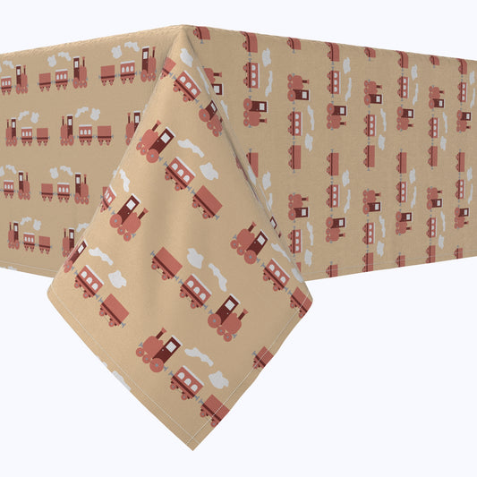 Steam Locomotives Cotton Rectangles