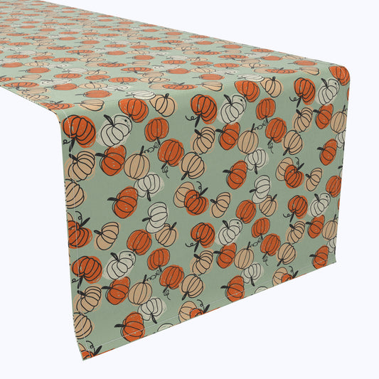 Stenciled Pumpkin Harvest Table Runners