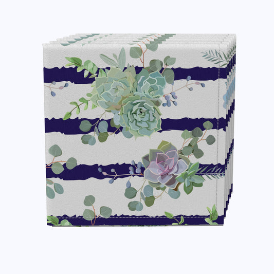 Succulent Stripe Napkins