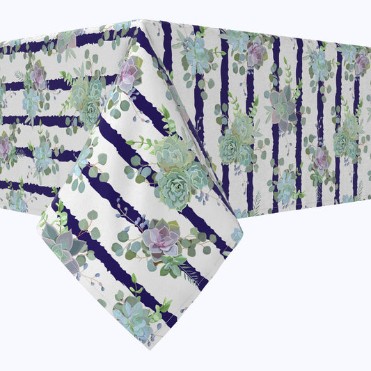 Succulent Stripe Tablecloths