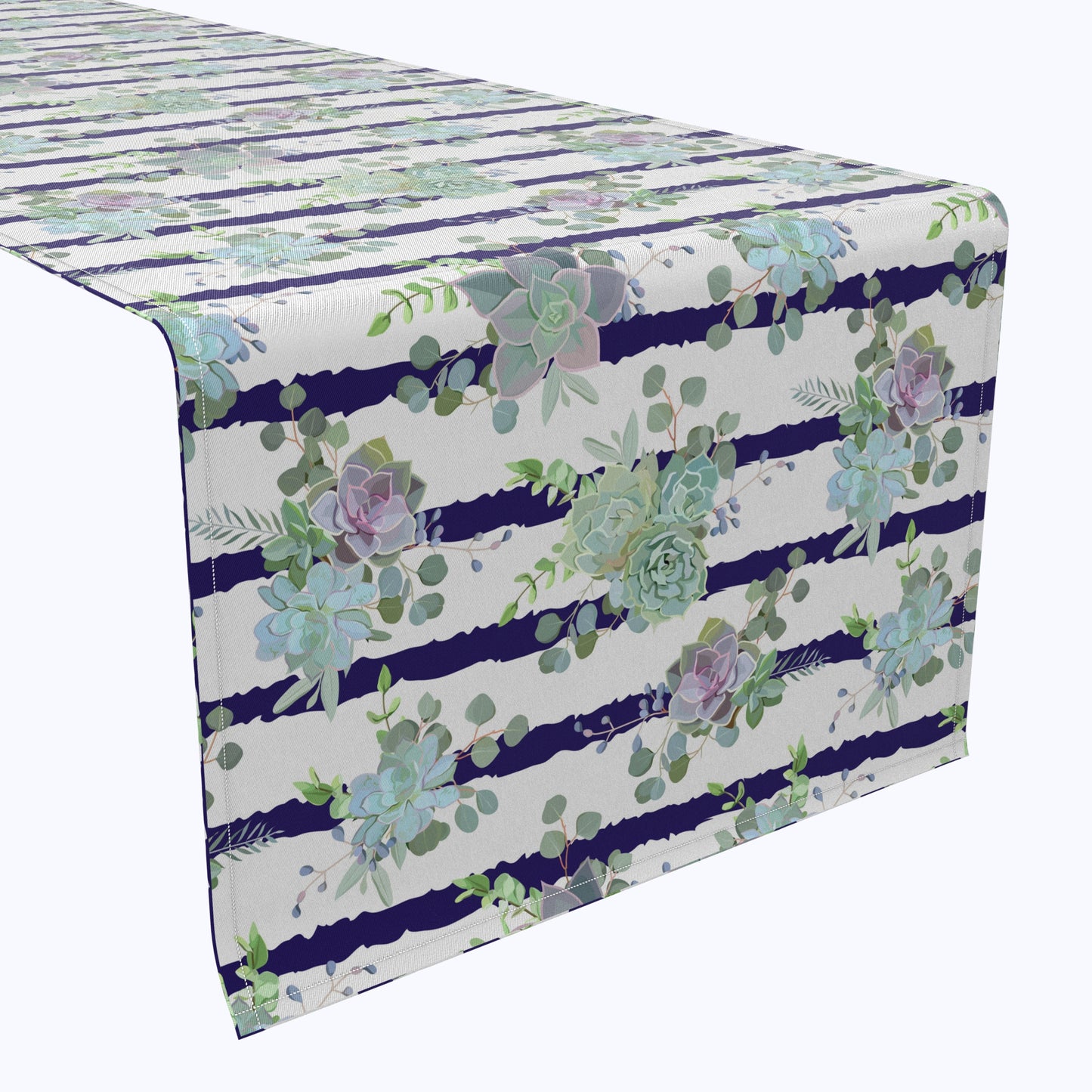 Succulent Stripe Table Runners