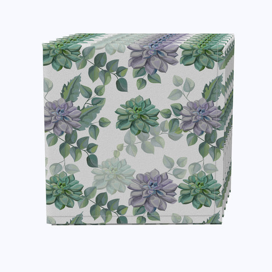 Succulents & Tropical Leaves Napkins