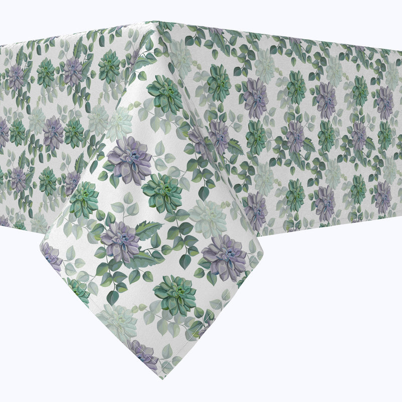 Succulents & Tropical Leaves Cotton Rectangles