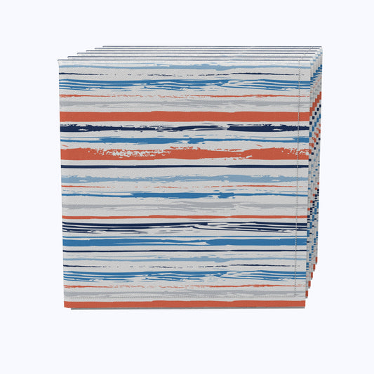 Summer Brush Stroke Stripe Napkins