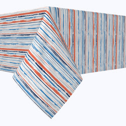 Summer Brush Stroke Stripe Tablecloths