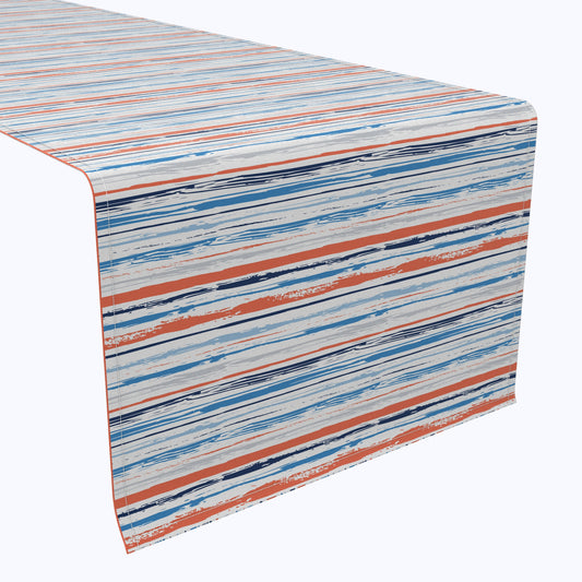 Summer Brush Stroke Stripe Table Runners
