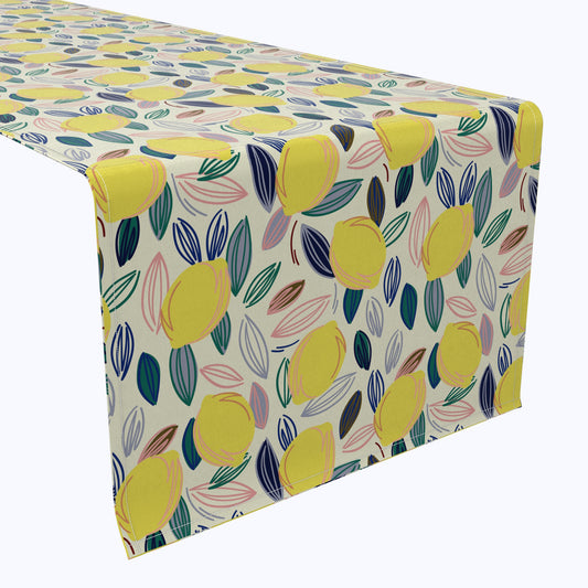Summer Lemon Sketch Table Runners