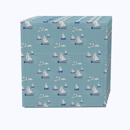 Summertime Seagulls & Sailboats Napkins