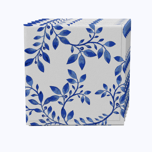 Swirly Blue Vines Napkins