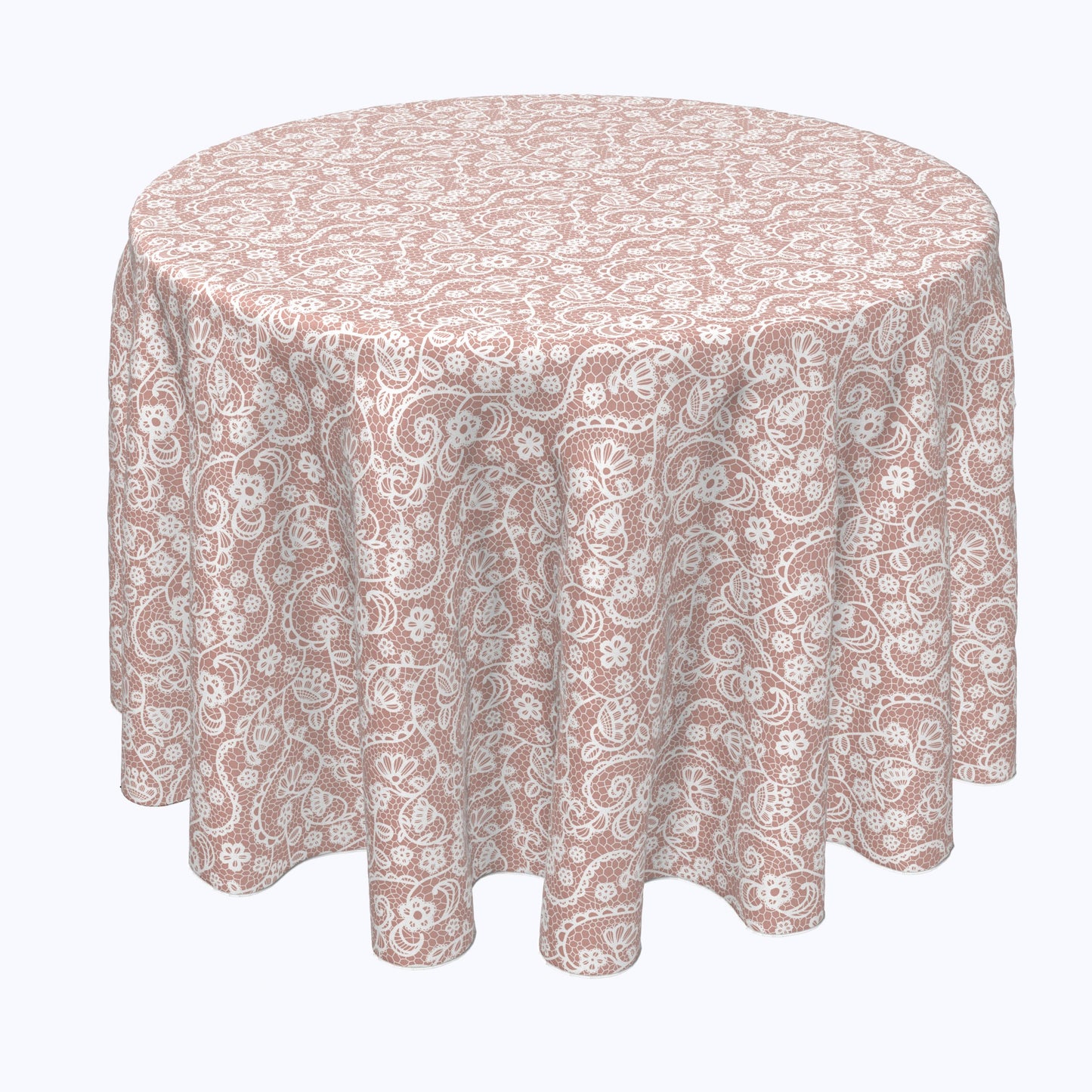 Swirly Floral White Lace Rounds