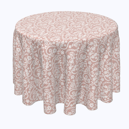 Swirly Floral White Lace Rounds