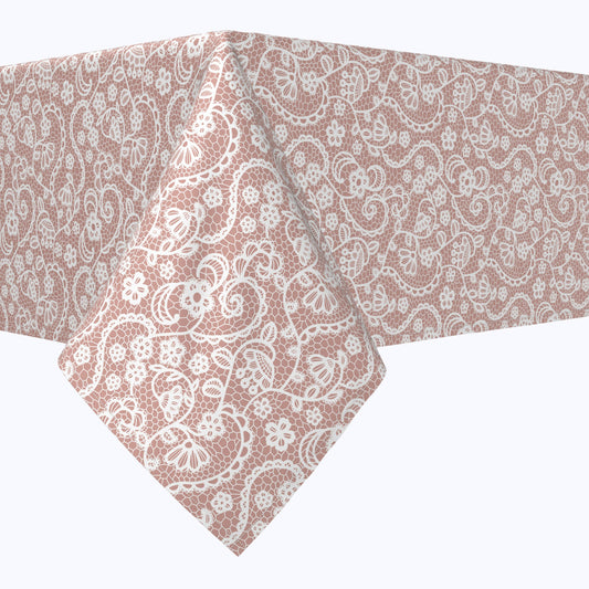 Swirly Floral White Lace Squares