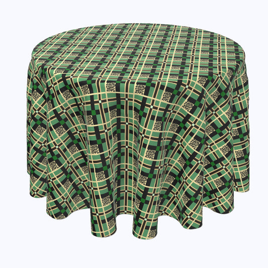Tartan Plaid With Leopard Spots Rounds