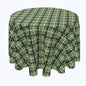 Tartan Plaid With Leopard Spots Rounds