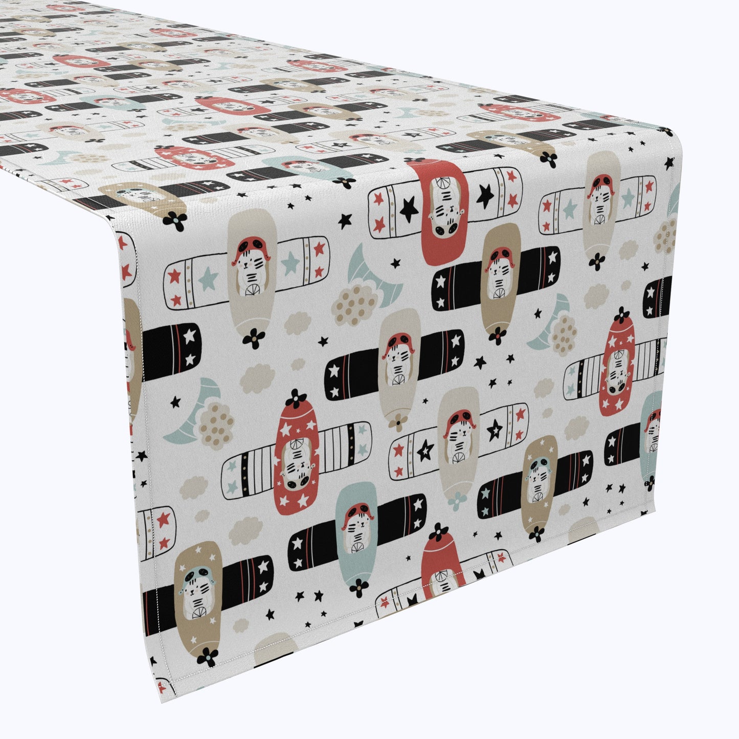 Tiger Pilots in Planes Table Runners