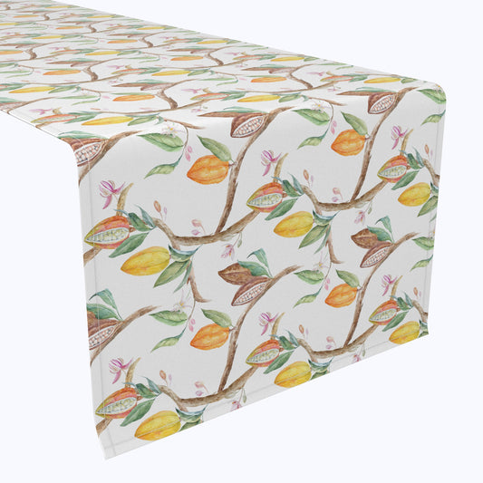 Tropical Cocoa Fruits & Leaves Runners