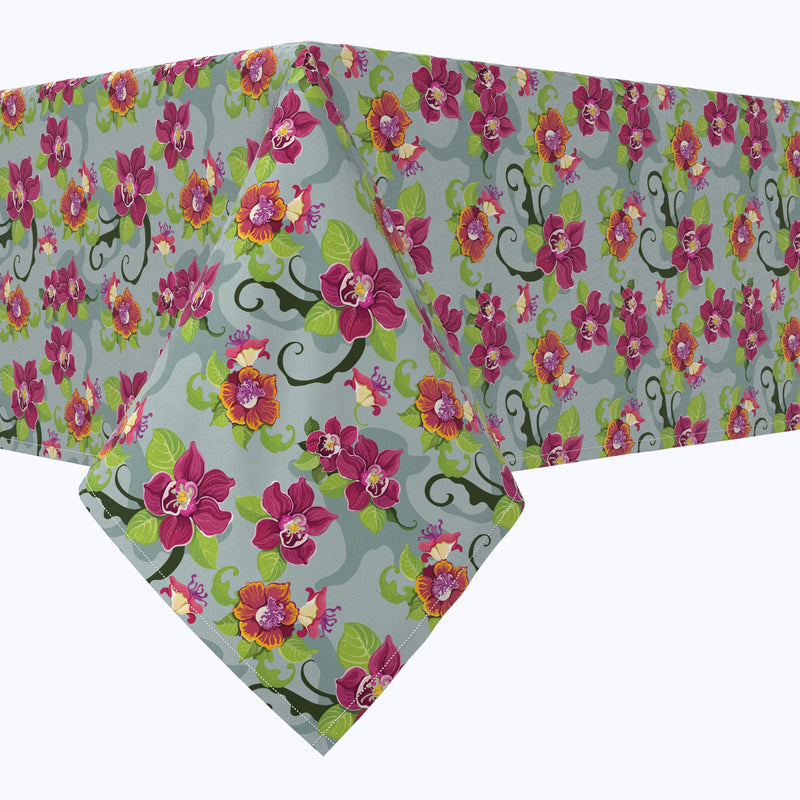 Tropical Flower Pattern Cotton Rectangles