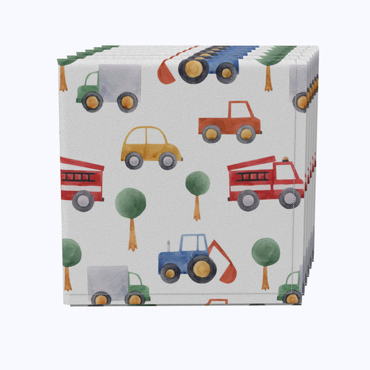 Trucks, Tractors & Cars Napkins