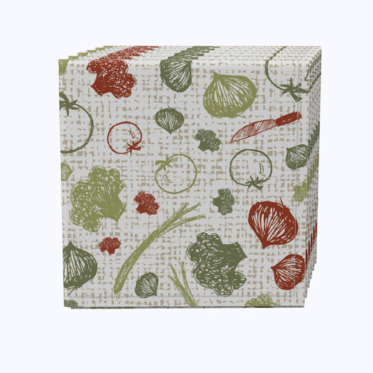 Veggie Sketch Napkins