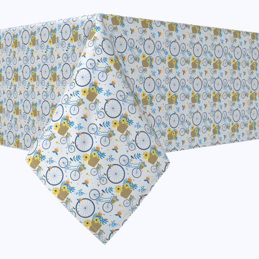 Vintage Bikes & Floral Baskets Tablecloths