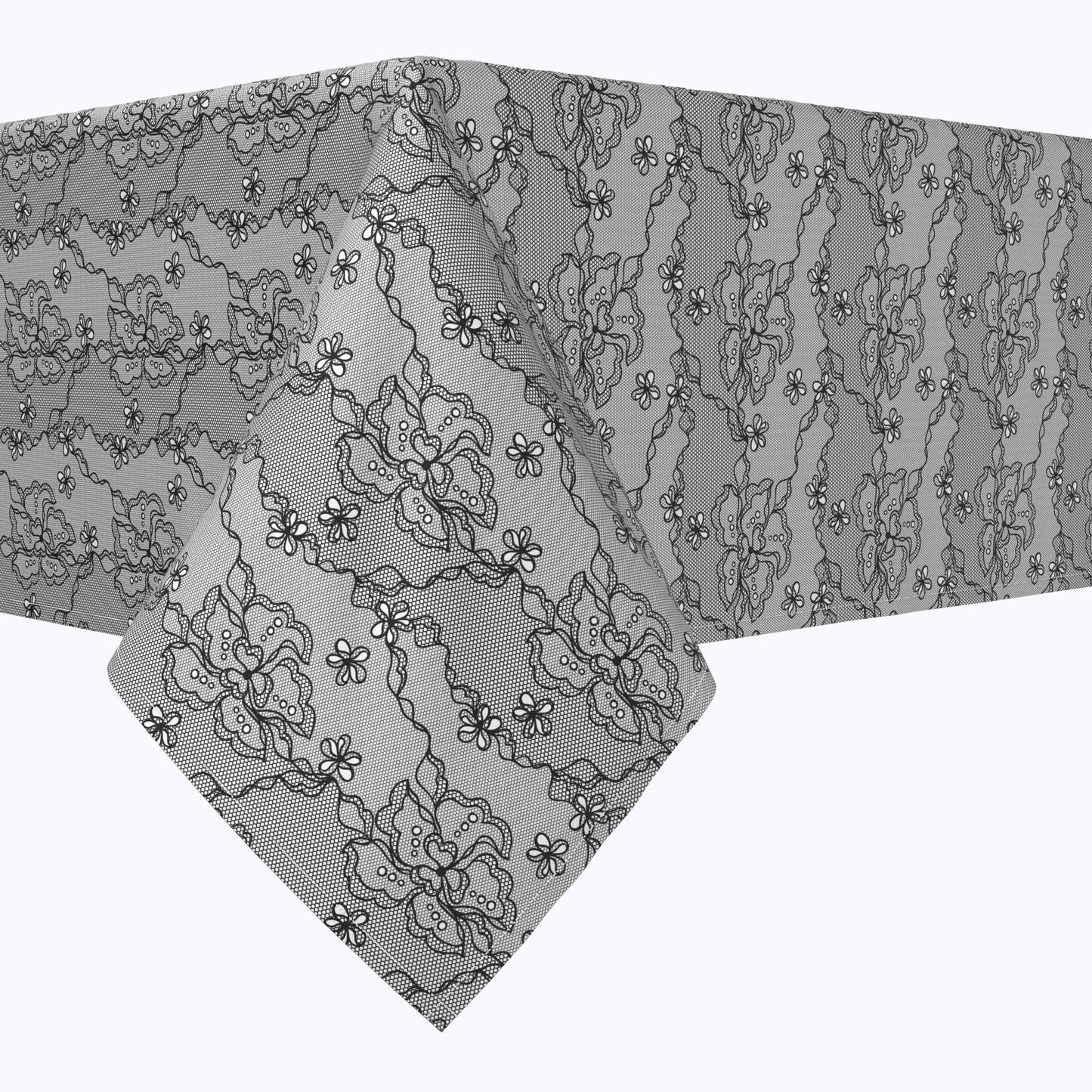 Vintage Black Abstract Lace Rectangles