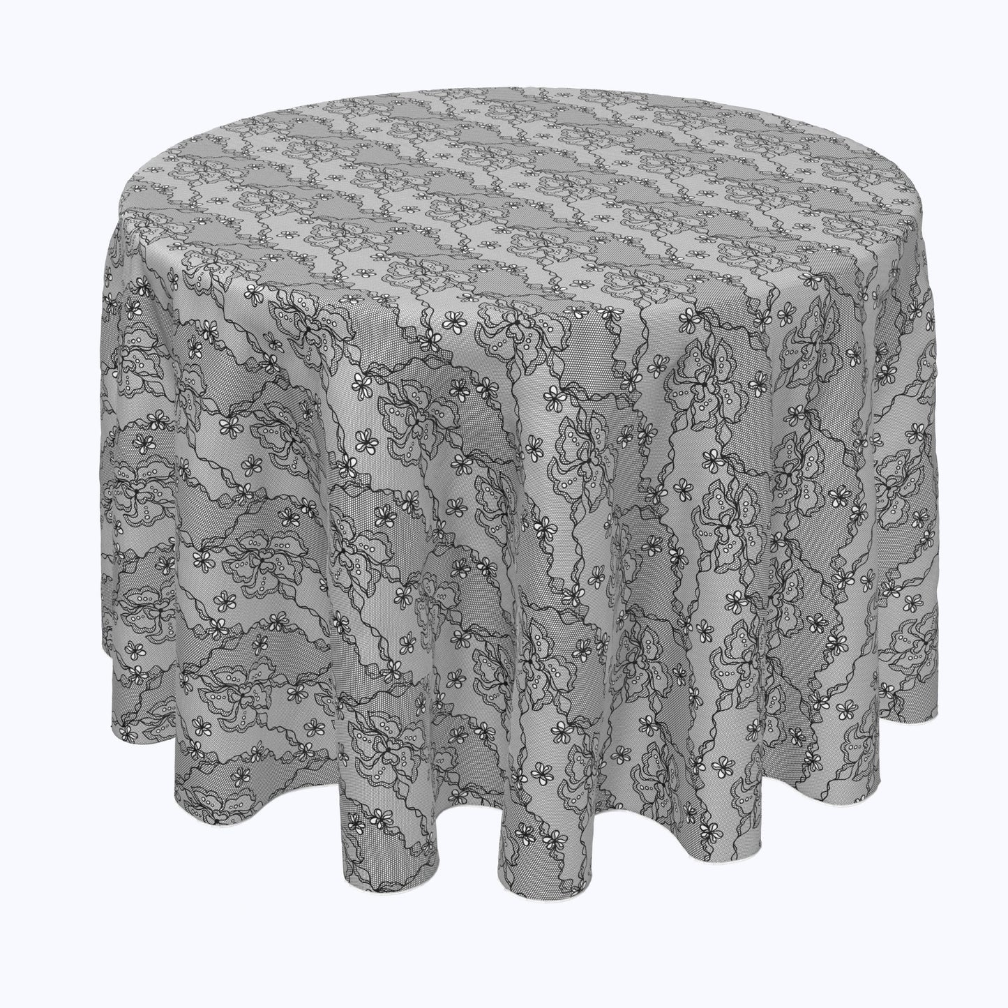 Vintage Black Abstract Lace Rounds