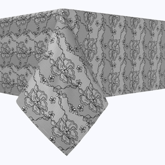 Vintage Black Abstract Lace Squares