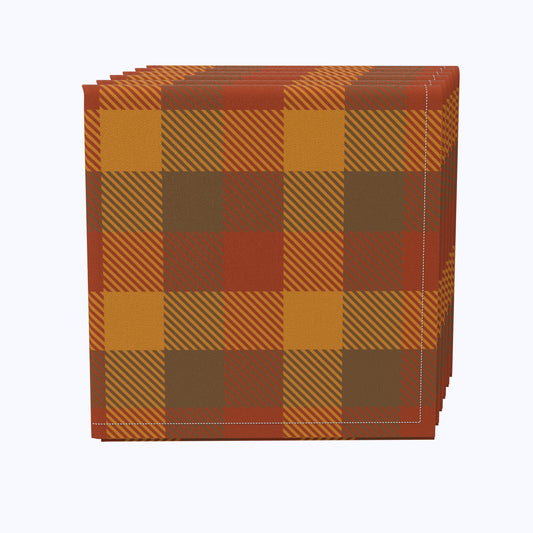 Vintage Fall Tartan Plaid Napkins