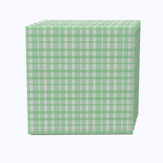 Vintage Green Check Napkins