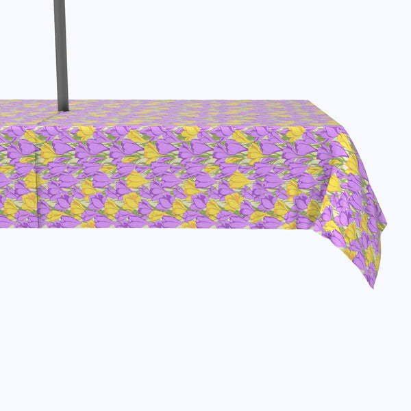 Violet and Yellow Love Flowers Outdoor Rectangles