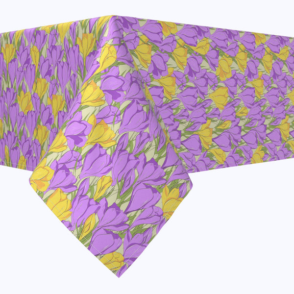 Violet and Yellow Love Flowers Rectangles