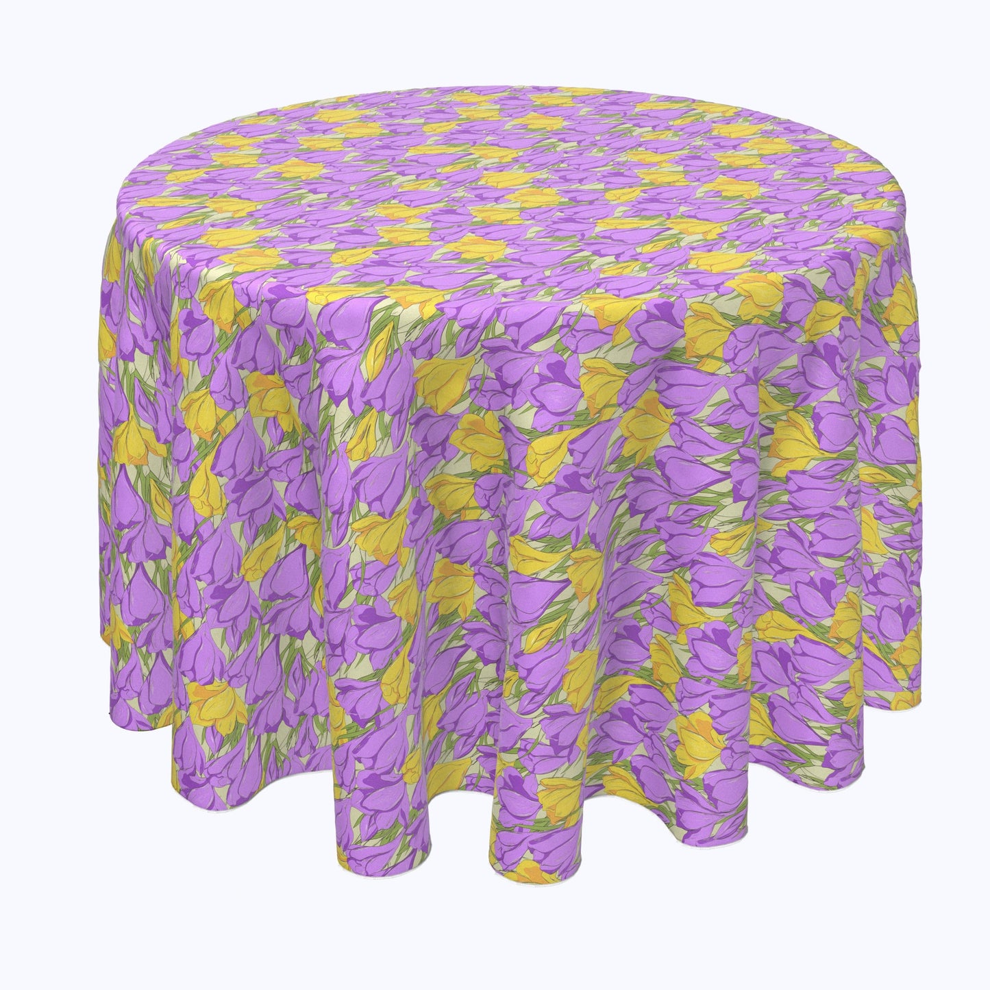 Violet and Yellow Love Flowers Rounds