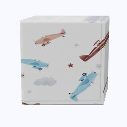 Watercolor Clouds & Airplanes Napkins