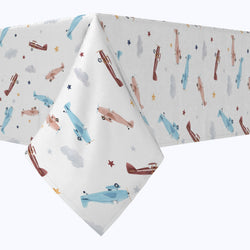Watercolor Clouds & Airplanes Tablecloths