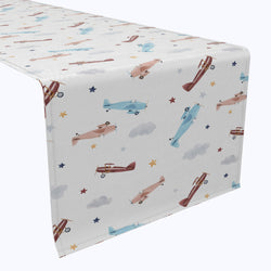 Watercolor Clouds & Airplanes Table Runners